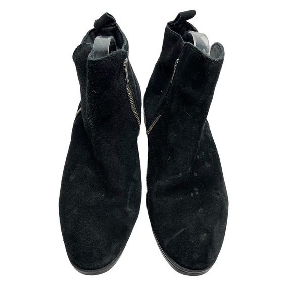 COUGAR Black Genuine Leather Suede Ankle Booties Boots Shoes WATERPROOF sz 9.5 - Picture 3 of 16